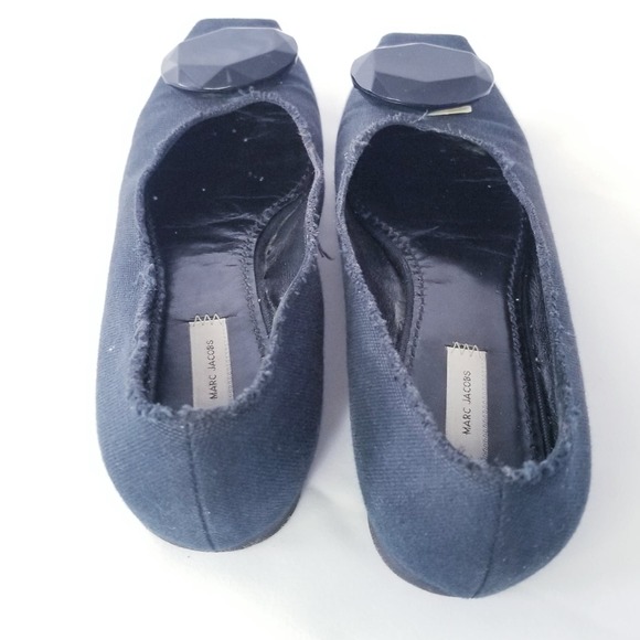 MARC JACOBS | Ballet Flats Huge Jewel Crystal Gem Square Toe Size US 7.5/EU 37.5 - Picture 6 of 11